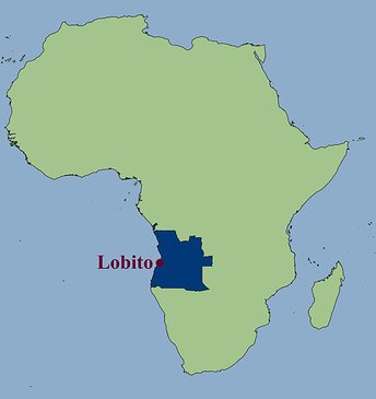 carte de l'Angola - Lobito