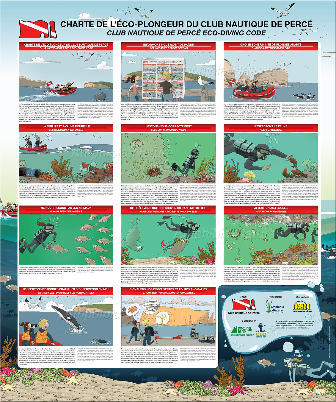 affiche de la charte de l'éco-plongeur