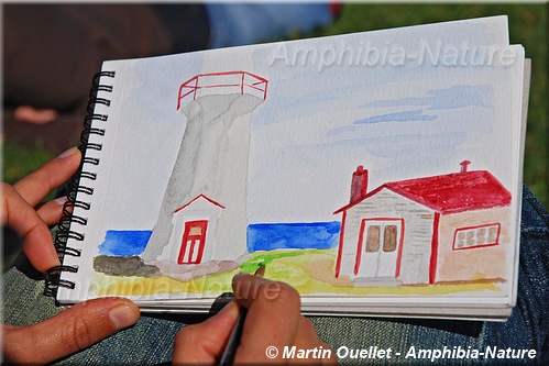 dessin phare Cap Gaspé