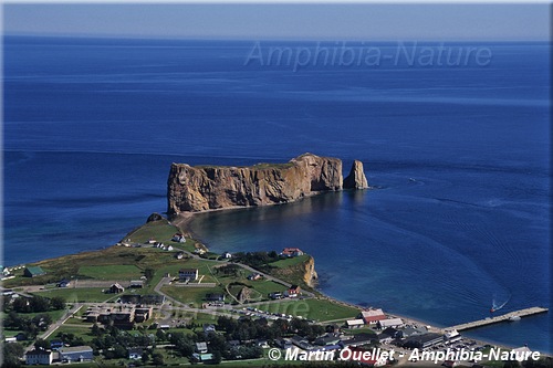 rocher Percé vue du mont Sainte-Anne