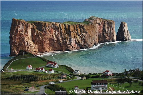 rocher Percé vue du mont Sainte-Anne